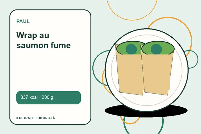 Wrap au saumon fume de la Paul — ilustrație editorială unică