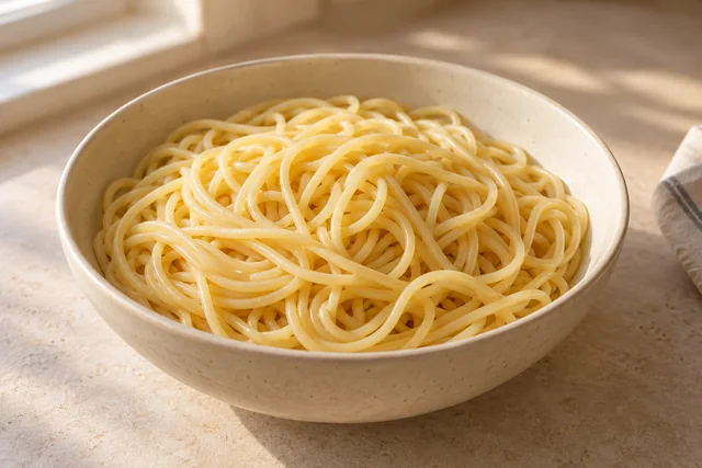 Paste fierte simple într-un bol